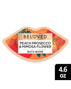 Beloved Bath Bomb - Peach Prosecco  Mimosa Flower - 4.6oz