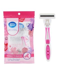 White Rain Women Razor 3 Blade Razor 1Razor Handle & 3 blade Cartridges Included