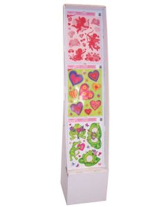 Impact Innovations Valentine Cling Floor Display Holiday Decoration Assorted 12 in. x 17 in.