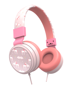 Gabba Goods Kids Safe Sound Adjustable, Foldable 3.5mm Wired Over Ear Headphones with Printed Design"