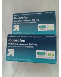 Ibuprofen (NSAID) Pain Reliever & Fever Reducer Softgels - 160ct - up & up™