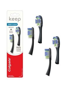 Colgate 360 Floss-Tip Replaceable Toothbrush Head Refills, Deep Clean, 4 Pack"