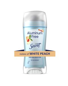 Secret Aluminum Free Deodorant for Women, White Peach, 2.4 oz"