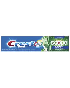 Crest + Scope Outlast Complete Whitening Toothpaste, Mint, 5.4 oz"