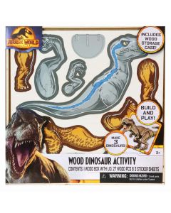 Jurassic World Dominion: Wood Dinosaur Activity - Building, Decorating Set, Ages 3+"