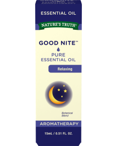 Nature's Truth Goodnite Essential Oil Blend | 15 mL | 100% Pure & Undiluted | GC/MS Tested | Blend of Lavender, Tangerine, Bergamot, Cypress, Geranium, Frankincense, Chamomile Oil"