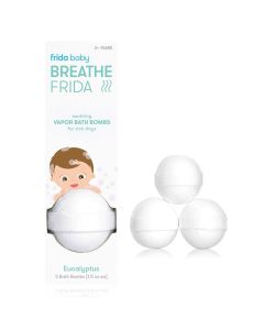 Frida Baby BreatheFrida Eucalyptus Vapor Rub Bath Bombs, Natural Nasal Decongestant, 3 Count"