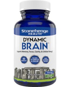 Stonehenge Health Dynamic Brain Nootropic Supplement For Enhanced Memory, Focus, & Learning, 60 Caps"