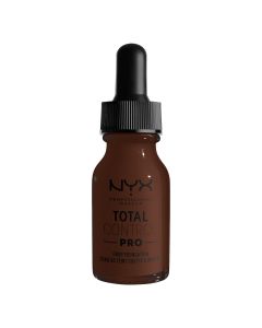 NYX Professional Makeup Total Control Pro Drop Foundation, Skin-true buildable coverage, clean vegan formula, Deep Ebony, 0.43 oz"