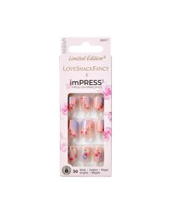 LoveShackFancy x imPRESS Press-On Manicure Limited Edition Short Square, Pink, 30 Pieces"