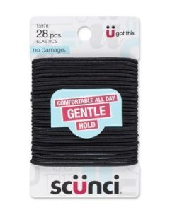 Scunci: Black Hair Bands, 28 ct"