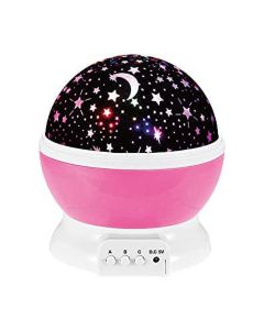 Gabba Goods, Baby Nightlight, Night Light, Nursery, Moon Star Projector 360 Degree Rotation, 4 LED Bulbs 6 Light Modes Changing with USB Cable, Unique Gifts for Men Women Kids Best Baby Gifts"