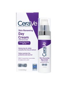 CeraVe Skin Renewing Anti Aging Retinol Cream, Face Moisturizer with SPF 30 1.7 fl oz"