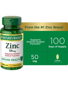 Nature's Bounty Zinc 50 mg 100 Tabs