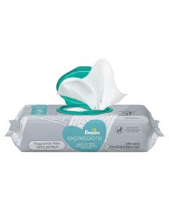 Pampers Expression Baby Wipes, Unscented, 1 Flip-Top Pack (56 Total Wipes)"