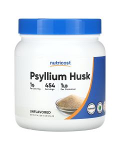 Nutricost Psyllium Husk Ground Powder (1lbs) - Gluten Free and Non-GMO Supplement