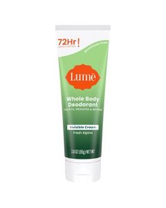 Lume Whole Body Deodorant - Invisible Cream Tube - 72 Hour Odor Control - Aluminum Free, Baking Soda Free, Skin Safe - 3.0 ounce (Fresh Alpine)"