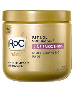 RoC Resurfacing Disks, Hypoallergenic Exfoliating Makeup Remover Pads Oil-Free Daily Cleanser, 28 Ct"