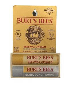 Burt's Bees Beeswax Lip Balm Original and Ultra Conditioning  Set of 2