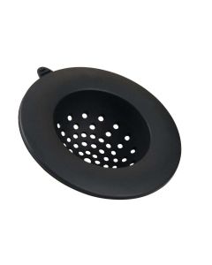 InterDesign Austin Kitchen Sink Strainer, Drain Protector and Trap Debris, Black"