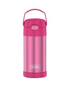 Thermos FUNtainer Stainless Steel Insulated Pink Water Bottle w/St... [F4019PK6]