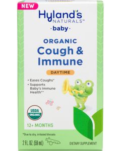 Hyland's Baby Organic Cough & Immune, Ages 12+ Months,  Daytime, 2 fl oz"