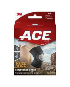 ACE Brand Compression Knee Support, L/XL, Breathable"