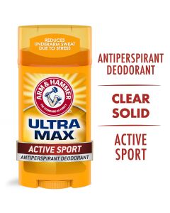 ARM & HAMMER ULTRA MAX Deodorant, Active Sport, Solid Stick, 2.6 oz"