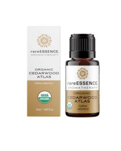 rareESSENCE Aromatherapy Organic Cedarwood Atlas 100% Pure Essential Oil (Cedrus Atlantica) 5ml *EN