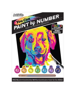 ArtSkills 8.5"" x 11"" Acrylic Puppy Paint by Number Art Kit for Unisex Kids and Adults