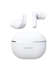 Coby Noise Canceling Earbuds Wireless, White