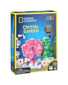 NATIONAL GEOGRAPHIC Crystal Growing Garden – Grow Two Crystal Trees in Just 6 Hours with this Crystal Growing Kit for Kids, Includes Geode, Learning Guide, and More, Great Gift for Boys and Girls"