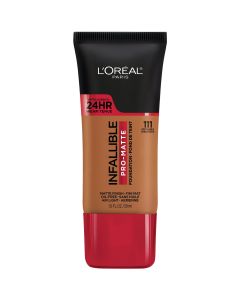 L'Oreal Paris Infallible Pro-Matte Liquid Foundation Makeup, 111 Soft Sable, 1 fl oz"