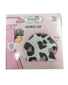 The Vintage Cosmetic Company Shower Cap, Leopard Print"