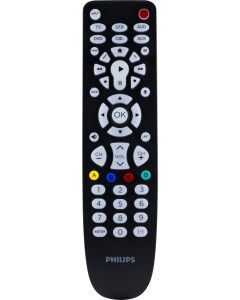 Philips 6-Device Backlit Universal Remote TV Control in Brushed Black, SRP9368D/27"