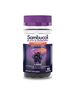 Sambucol Black Elderberry Gummies for Adults with Vitamin C and Zinc, Sambucus Elderberry Gummies for Immune Support, High Antioxidants, Gluten Free, Vegan, 1 Elderberry Gummy Per Serving, 30 count"