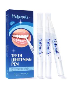 VieBeauti Teeth Whitening Pen (3 Pcs), 30+ Uses, Effective, Painless, No Sensitivity, Travel-Friendly, Easy to Use, Beautiful White Smile, Mint Flavor"