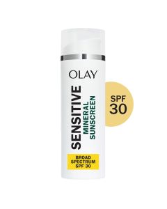 Olay Sensitive Mineral Sunscreen SPF 30 Face Moisturizer, Sun Protection for Sensitive Skin, 1.7 oz"