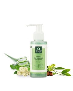 Organic Harvest 3-in-1 Face Wash For Dry & Normal Skin, Daily Use, Ideal For Cleansing, Scrubbing, & Glowing Skin,100% Organic,Paraben & Sulphate Free - 100 ml"