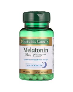 Nature's Bounty Melatonin Sleep Aid Capsules, 10 Mg, 60 Ct"