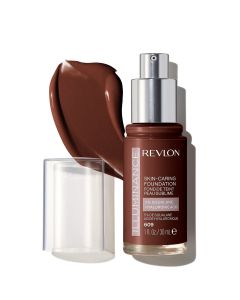 Revlon Illuminance Skin-Caring Liquid Foundation Makeup, Medium Coverage, 609 Sienna, 1 fl oz"