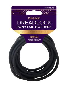 DONNA Dreadlock Ponytail Holders, Extra Comport More Stretch, Hair Ties 10pcs"