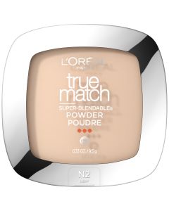 L'Oreal Paris True Match Super Blendable Oil Free Makeup Powder, N2 Classic Ivory, 0.33 oz"