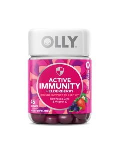 OLLY Immunity Gummy, Immune Support, Elderberry, Zinc, Vitamin C, 45 Ct"