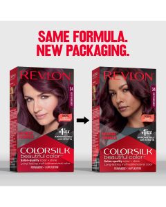 Revlon Colorsilk Beautiful Color Long Lasting Permanent Hair Color, 034 Deep Burgundy"