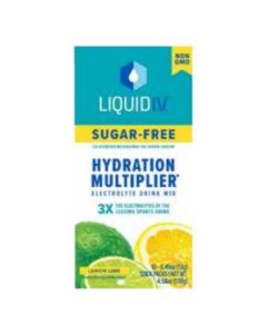 Liquid I.V. Sugar Free Hydration Multiplier Vegan Powder Electrolyte Supplements - Lemon Lime - 0.45oz/10ct