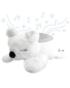 PureBaby Sound Sleepers Portable Baby Sound Machine & Star Projector - Plush Sleep Aid for Baby and Toddlers, Night Light Display, 10 Lullabies, White Noise, and Heartbeat Sounds (Polar Bear)"