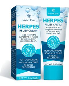 Roycederm Herpes Cream, Relief Cream for Herpes Suffers, Gentle Treatment for Sensitive Skin- 60g"