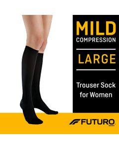 FUTURO Trouser Socks, Large, Mild Compression, Female"