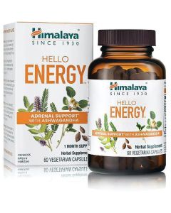 Himalaya Hello Energy with Ashwagandha & Amla, for Daily Energy Support, Caffeine Free, 60 Capsules"